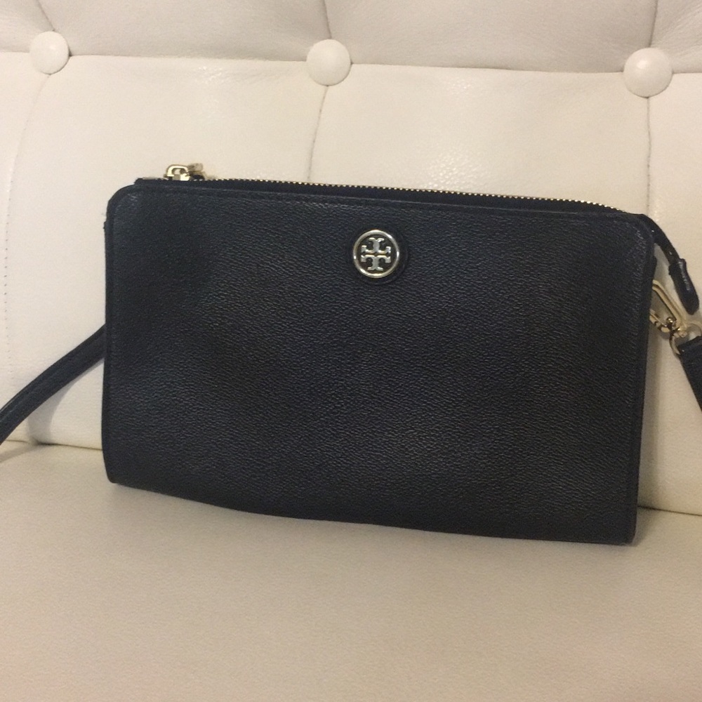 Black Leather Tory Burch Crossbody